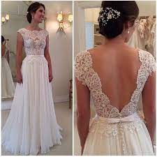Love Lace Long Wedding Dresses Ivory Wedding Dress Beach Wedding Dress