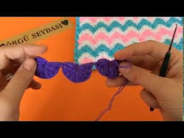 Dalgali Zigzag Lif Ve Battaniye Modeli Bizim Cok Hosumuza Gidiyor Bu Model Lif Ve Battaniye Nasil Yapilir Nasil Orulur Deta Crochet Crochet Necklace Youtube