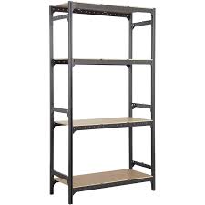 Etagere Metal Gris Epoxy Spaceo Hubsystem 4 Tablettes L 96 X H 180 X P 40 Cm Etagere Acier Etagere Metal Etagere Garage