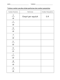 Soalan latihan untuk murid tahun 2. Latihan Perpuluhan Matematik Tahun 2