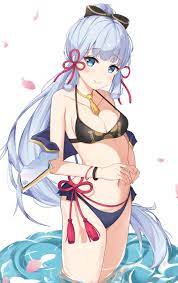 Ayaka looking cute with her bikini swimsuit (Pixiv: ニュウ) : r AyakaMains