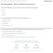 If you fail, then bless your heart. Quiz Worksheet Who Are Mandatory Reporters Study Com