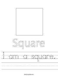 I Am A Square Worksheet Twisty Noodle Worksheets Learning Math Transportation Worksheet