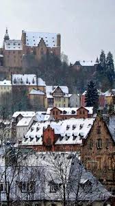 Panoramio Photo Of Marburger Schloss Im Schnee El Castillo De Marburg En Invierno Marburg Castle In The Snow Marburg Snow In Europe Black Forest Germany