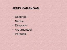 Check spelling or type a new query. Bahasa Indonesia Jenis Karangan Dan Langkahlangkah Mengarang Jenis