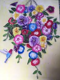 Get it tomorrow, jul 9. Hanging Flower Basket Art By Barbara Saul Paintings Prints Flowers Plants Trees Flowers Flowers I Z Nasturtium Artpal