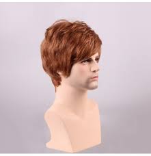 Shop peruvian bob short human hair wigs, 100% unprocessed remy human hair, middle part lace closure wig at ishowbeauty.com human hair short lace wigs. Auburn Brown Men Short Human Hair Wig Male Mono Top Virgin Remy Capless Side Bang