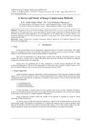 Pdf A Survey And Study Of Image Compression Methods Iosr Journals Academia Edu