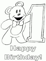 Verjaardag Kleurplaat Happy Birthday 1 Jaar Kleurplaten Voor Kinderen Gratis Kleurplaten Verjaardag