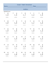 math worksheets for 1st grade activity shelter