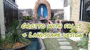 If a waterfall is designed too tall it will overshadow the pond. Grotto Falls With Landscape Design Grotto Landscape Falls Youtube