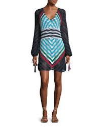 Talitha Long-sleeve Scoop-neck Hand Crochet Mini Dress