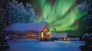 The best places to view aurora are high northern latitudes during the winter in alaska, canada, and scandinavia. Wintererlebnis Im Legendaren Blockhaushotel Kakslauttanen Finnland