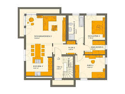 Zweifamilienhaus Grundriss Stadtvilla Obergeschoss Mit Zwei Wohnungen Ubereinander Flachdach Architektur Genera Zweifamilienhaus Living Haus Familien Haus