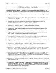 Learn vocabulary, terms and more with flashcards, games and other study tools. Nspe Code Of Ethics Exam Pdf Uci School Of Engineering Engr 190w Nspe Code Of Ethics Examination The Following Practice Examination Is Designed Solely Course Hero
