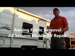 How To Replace Rv Awning Fabric Yourself Donald Mcadams Youtube Rv Awning Fabric Camper Awnings Camper Organization
