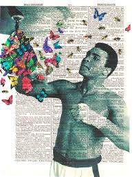 Framed in sturdy black 1.25 wide hardwood composite moulding Art N Wordz Muhammad Ali Like A Butterfly Sting Like A Bee Dictionary Art Print Contemporary Prints And Posters By Whinycat Houzz