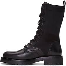 Black And Gold Motorcycle Boots Diesel Black Gold Black Leather High Boots Diesel Black Gold Black Leather High Boots Fashion Shoes