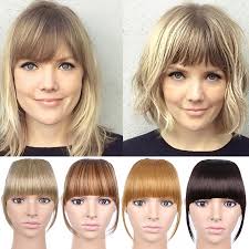 #curtainbangs #fringe #howto curtain bangs, are bangs that are parted down the middle, framing your face on each side. Alileader Fake Fringe Bangs Clip Ons 6 Inch Short Straight Front Neat Wedding Synthetic Hair Pieces Bangs For Women Modums
