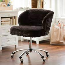 Wahson cute faux fur task chair with wheels, comfy sherpa fuzzy swivel desk chair armless, for adults and kids, living room, bedroom, vanity, home office, grey 4.6 out of 5 stars 73 $119.99 $ 119. Luxe Faux Fur Wingback Desk Chair Teen Desk Chair Pottery Barn Teen