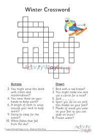 Get hints, track time, print, access previous puzzles and much more. Winter Crossword