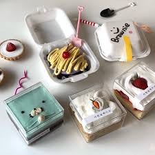 Korean lunch box cake ini cukup populer di korea karena bentuknya yang lucu serta dikemas dalam sebuah kotak kecil seperti bekal makan siang. Cookie Cake Cafe Food Dessert Packaging Cute Desserts