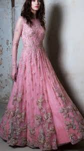 Beautiful Hand Embroidered Net And Silk Gown Indian Gowns Dresses Long Gown Dress Frocks And Gowns