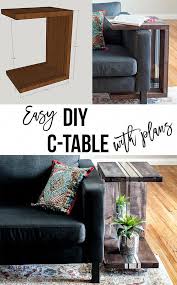 How To Build A C Table Full Step By Step Details And Plans For A Diy Wood C Table Rolling Side Table For E Couch Table Diy Diy Sofa Table Diy Furniture Table
