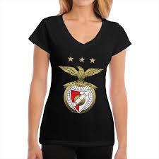 Golden Sport Lisboa Sl Benfica Logo Women S V Neck T Shirt Womens Vneck Tshirt Womens Shirts V Neck T Shirt