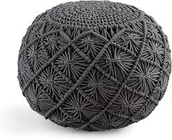 Lion brand® yarn offers over 8,000 free knitting and crochet patterns of various colors, sizes and project types. Buy Pouf Ottoman Hand Knitted Cable Style Dori Pouf Macrame Pouf Floor Ottoman 100 Cotton Braid Cord Handmade Hand Stitched Truly One Of A Kind Seating