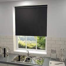 Plain Blackout Pvc Roller Blind Black In 2021 Blackout Roller Blinds Roller Blinds Modern Roller Blinds