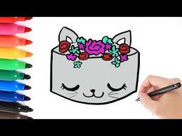Hoe Teken Je Een Schattige Katten Taart Youtube Schattige Katten Kind Tekening Schattig