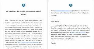 That's why it can sting if you don't hear anything back. Dropbox Google Abused To Send Spam Messages For Dating Sites