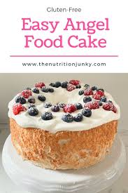 Easy Gluten Free Angel Food Cake Recipe The Nutrition Junky Recipe In 2020 Gluten Free Angel Food Cake Cake Recipes Angel Food