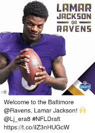 See, rate and share the best michael jackson memes, gifs and funny pics. Lamar Jackson Nfl Draft 2018 Nfl Welcome To The Baltimore Lamar Jackson Nfldraft Httpstcoilz3nhugcw Baltimore Ravens Meme On Ballmemes Com