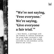 Reginald Reddick is serving life in a Louisiana prison for second-degree  murder, even though two jurors found him not guilty. Almost anywhere else  in the U.S., he would have been acquitted. ⁠ ⁠