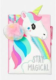 Tween Girls Bedroom D Cor And Accessories Justice Unicorn Books Cute Notebooks Cute School Supplies