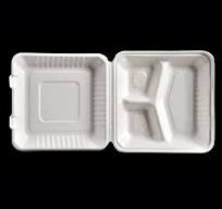 3-compartment Sugarcane Lunch Box - Buy Compostable Lunch ...
