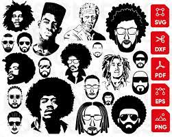 Afro Man Svg Black Man Svg African American Svg Afro Hair Etsy Afro Men Afro Afro Puff