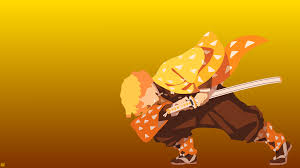 For wallpapers that share a theme make a album instead of multiple posts. Kimetsu No Yaiba Zenitsu Minimalist 1920 X 1080 Wallpaper