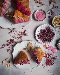 Our Favourite Social Kitchen Dipped Croissants With Your Toppings Of Choice Rose Petals Crushed Nuts Or Dried Fruit A P Baking And Pastry Food Candy Drinks