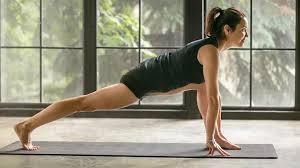 Yoga low lunge hip flexor opening