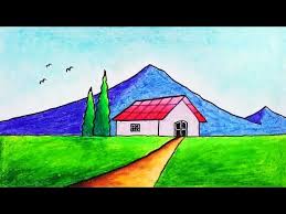 Download now rumah anda ramah lingkungan kenali cirinya bisnis liputan6 com. 27 Cara Menggambar Pemandangan Rumah Yang Mudah Terbaru Lingkar Png