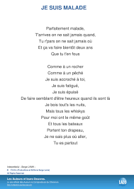 Lara fabian et laurent gérra paroles paroles tf1 10/12/11. What Does Je Suis Malade Mean In French
