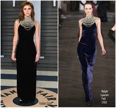 Emma watson's baby bangs and shaggy lob are polarizing the internet. Emma Watson In Ralph Lauren 2018 Vanity Fair Oscar Party Fashionsizzle