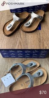 Birkenstock Size Chart Us Birkenstock Silver Sandals Nwt Birkenstock Silver Sandals Leather