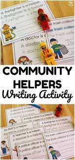 Backs to the board game: Helping Hands Community Helpers Writing Activity Community Helpers Writing Writing Activities Writing Prompts For Kids