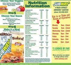 Subway Printable Menu World Of Template Amp Format Inside Subway Printable Menu24881 Printable Menu Menu Workout Food