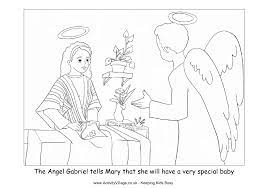 Gabriel the angel appears to mary and give her the blessing coloring pages to color, print and download for free along with saint mary coloring pages angel gabriel appears to mary and all other pictures, designs or photos on our website are copyright of their respective owners. Gabriel Telling Mary About Jesus Angel Coloring Pages Super Coloring Pages Coloring Pages