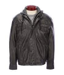 Roundtree Yorke Faux 045 Leather Hooded Jacket Grey M Source By Dillards Dillards Fa Faux Leather Hooded Jacket Leather Jacket With Hood Hooded Jacket